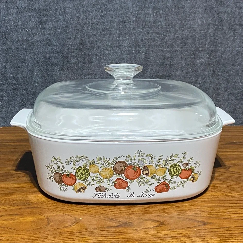 Corning Ware Spice O Life 4 Quart Casserole Dish A-84-B with Glass Lid A-12-C